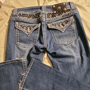 Miss me flap pocket blingy bootcut jeans